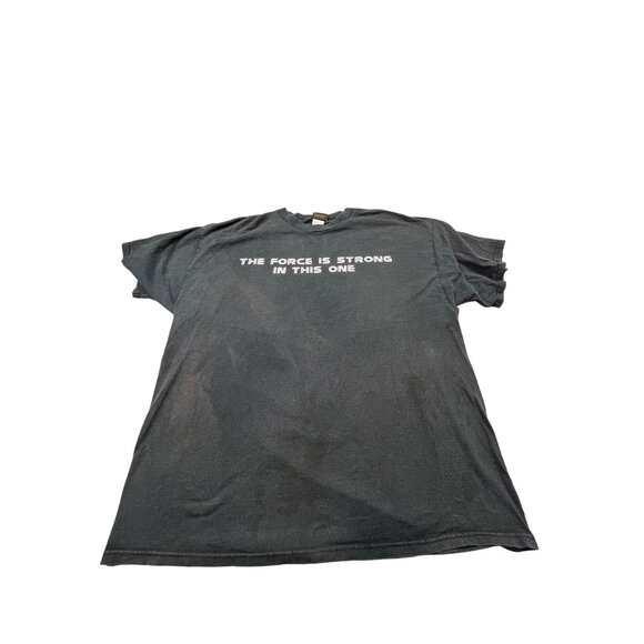 Star Wars Mens Large Black "The Force Is Strong In This One" Crew neck - Picture 1 of 11